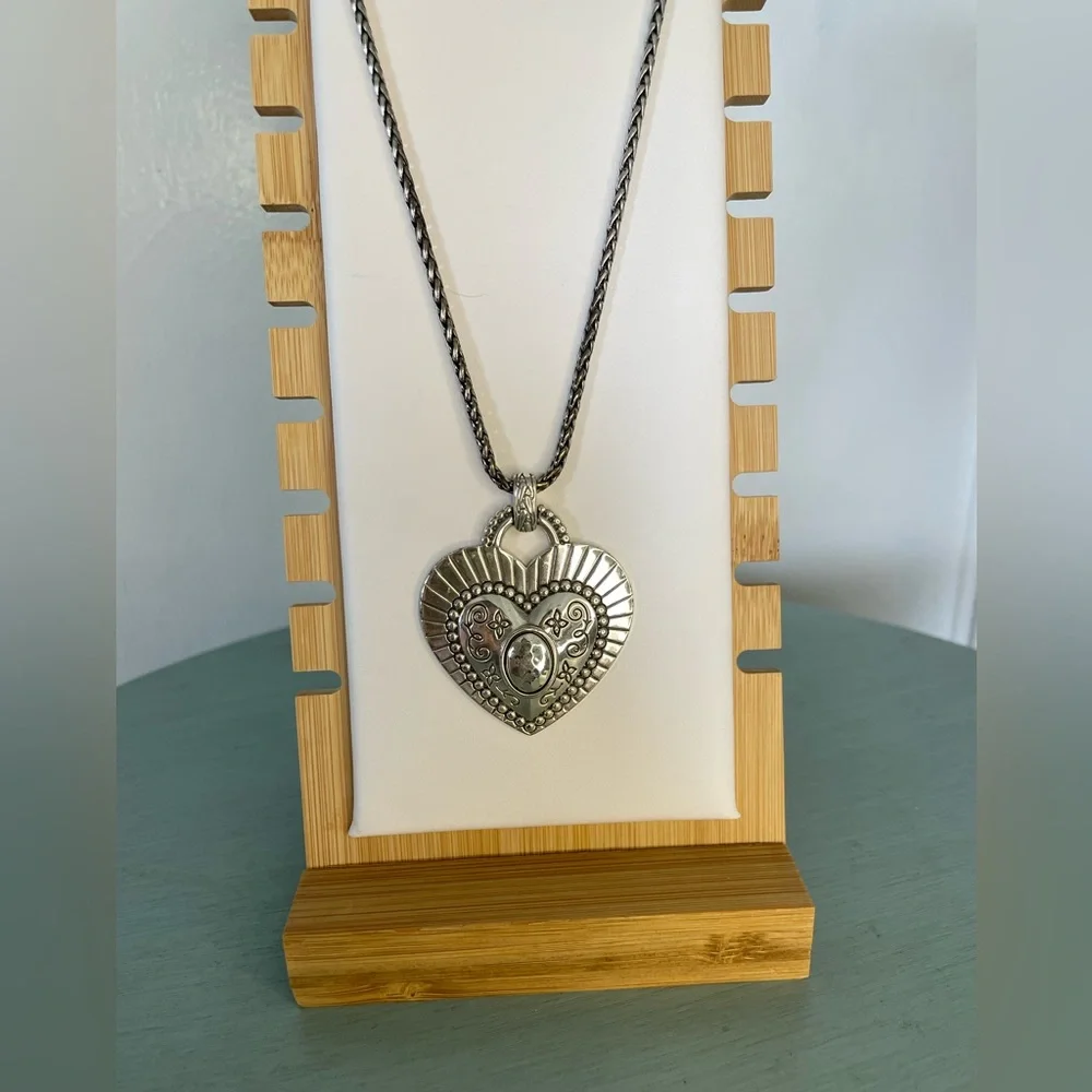 Brighton- All Your Love Heart Pendant Silver Necklace - Picture 2 of 9